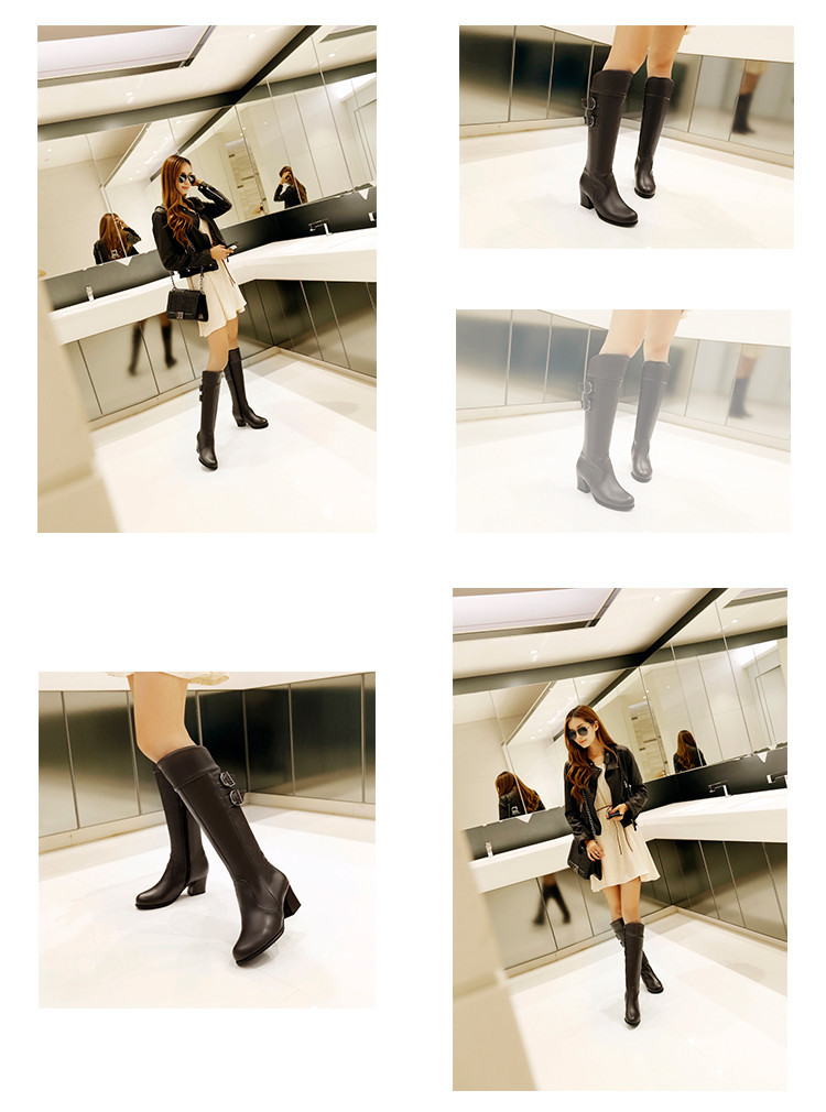 Bottes femme en PU artificiel - Ref 3354705 Image 12