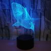 Colorful three dimensional shark, LED acrylic lights, touch table lamp, 3D, gradient