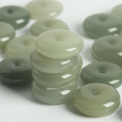 新疆青海和田玉平安扣吊坠 和田青海料平安扣厂家批发爆款热销