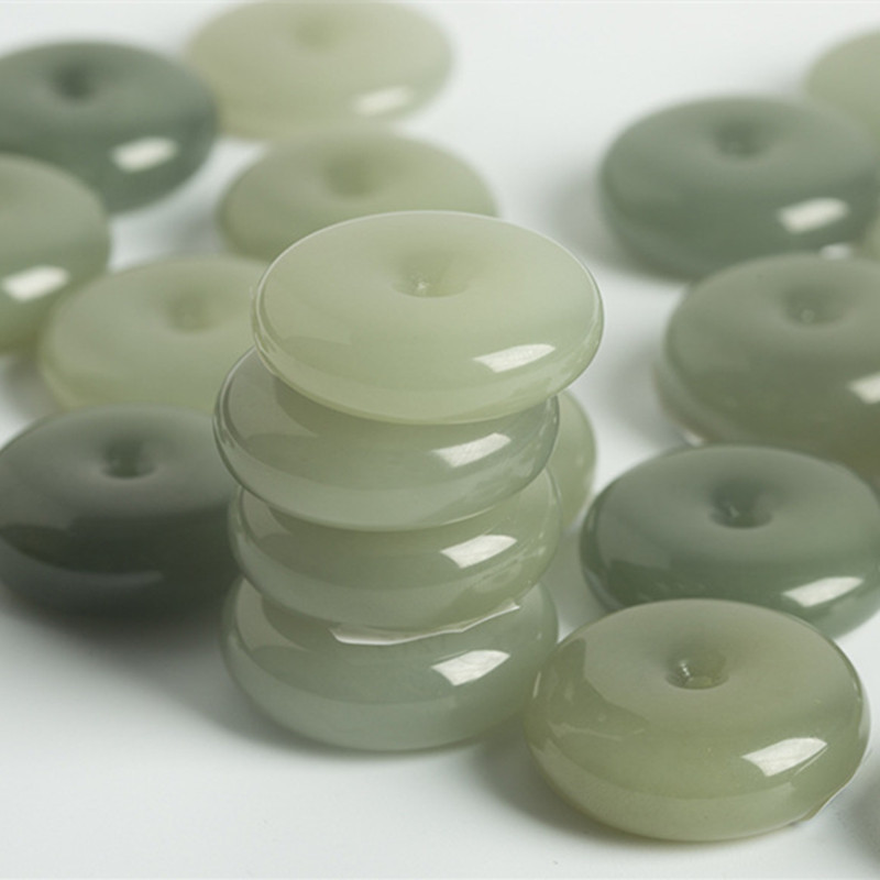 新疆青海和田玉平安扣吊坠 和田青海料平安扣厂家批发爆款热销