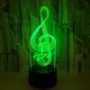 New foreign trade new note 3D colorful visual light colorful touch 3D LED light creative gift 3D light