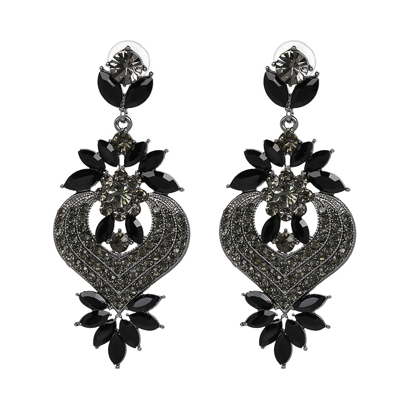 Crystal&CZ Fashion Geometric earring(red) NHJJ4953-red