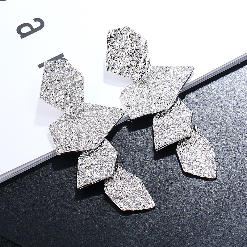 Crystal&CZ Fashion Geometric earring(KC gold and gold) NHKQ1590-KC gold and gold