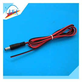 dc插头电源线线材 国标线5.5*2.1公母插头红黑平行线