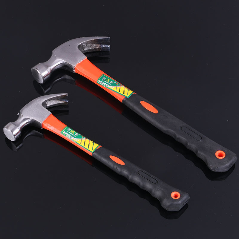 0.5KG0.75KG包塑柄羊角锤子防  滑柄敲击锤头 木工锤橡塑柄榔头