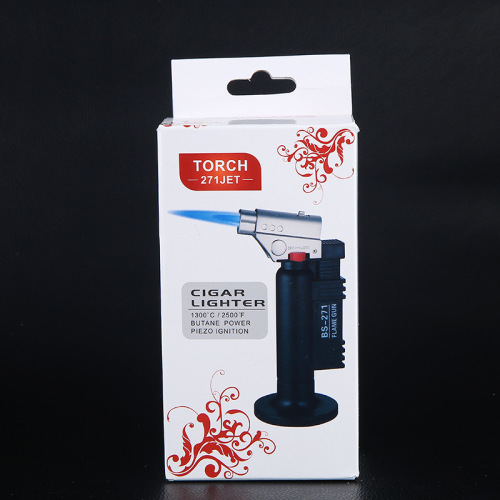Personalized Trendy Metal Inflatable Windproof Lighter, High-Temperature Resistant Straight Spray Welding Gun, Kitchen Appliance Wholesale