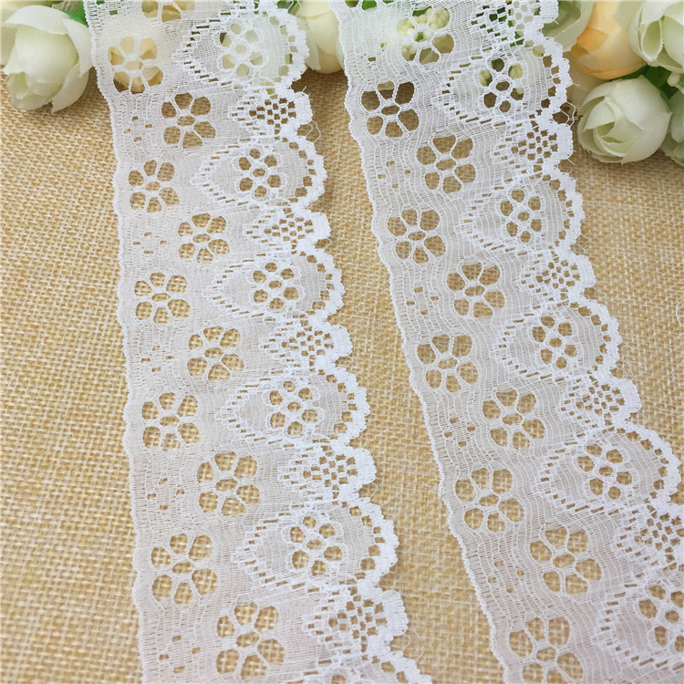 4.5厘米无弹蕾丝花边蚊帐礼品包装服装工艺品辅料DIY蕾丝花边条码