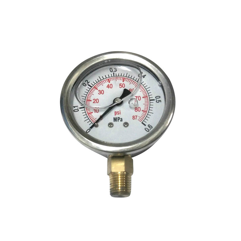 供应YTN63经向不锈钢充油耐震水泵压力表 真空压力表批发