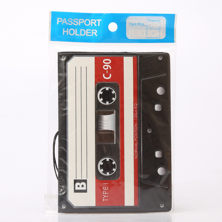 Vintage Style Style Square Shape Unisex Vintage Style Recorder Pu Leather Passport Holders