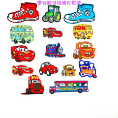 Factory Direct Sale Car Cartoon Fabric Patch Clothes Embroidery Car Mater Patch Wholesale
