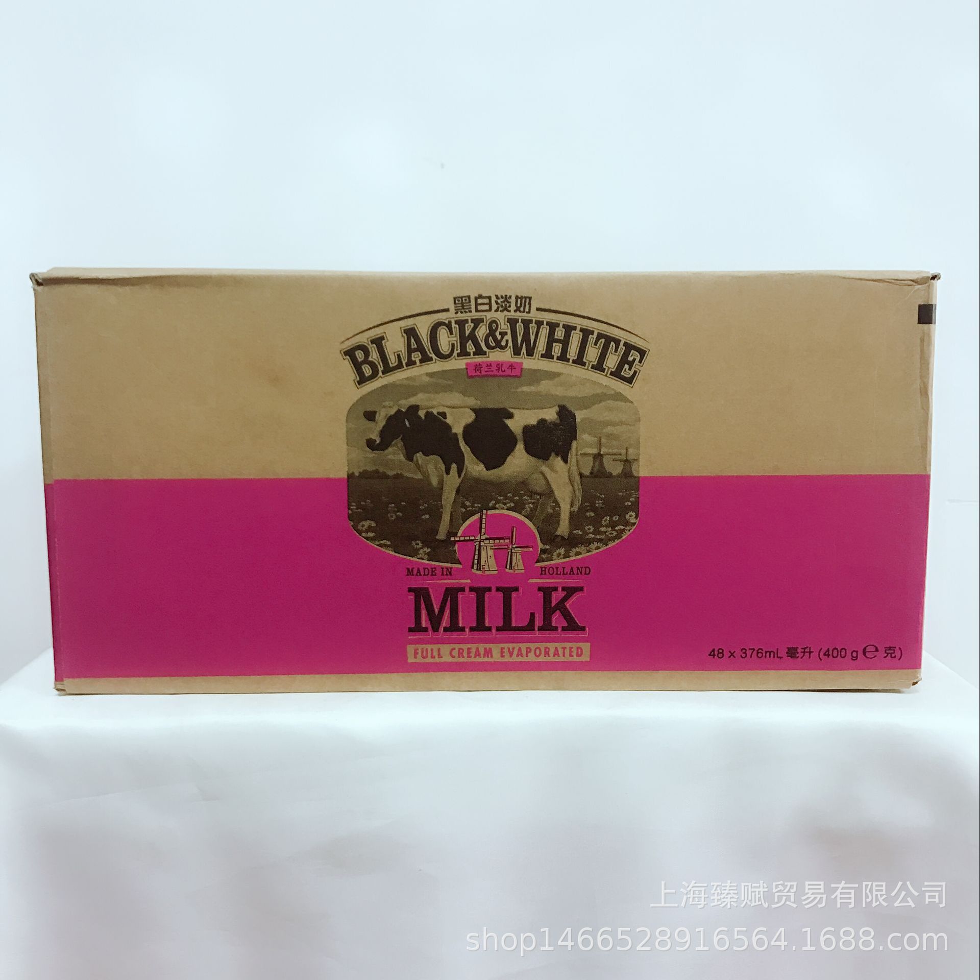 黑白淡奶400g*48罐 荷兰全脂淡奶炼乳奶蛋糕奶茶店商用烘焙原材料