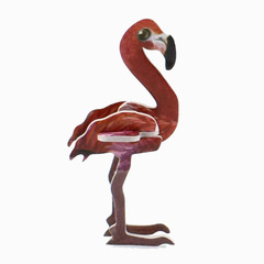Children's paper foam 3D puzzle owl eagle mandarin duck peacock flamingo bird model toy