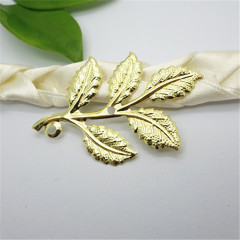 手工diy飾品配件黃銅樹枝花片 復古簡約樹葉掛件髮飾頭飾材料
