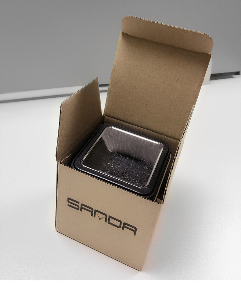 SANDA表厂家现货批发原装包装铁盒套装盒纸盒电子表户外运动表盒详情9