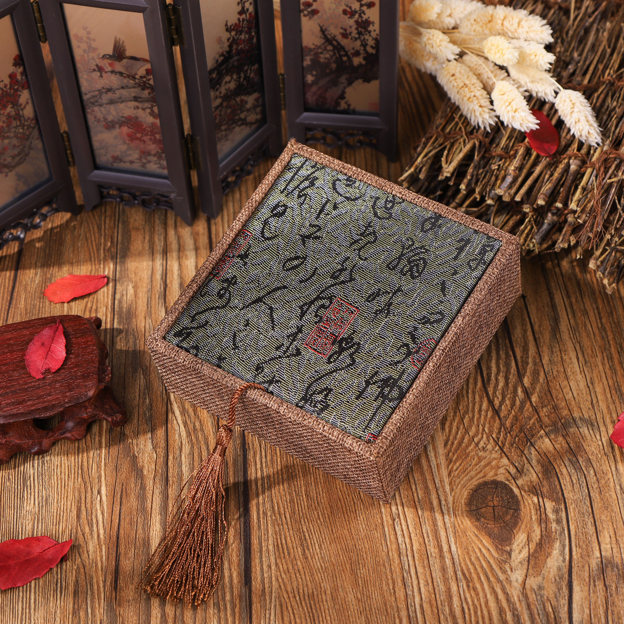 珠宝首饰包装盒 手镯佛珠手串吊坠盒项链戒指复古礼品木盒子