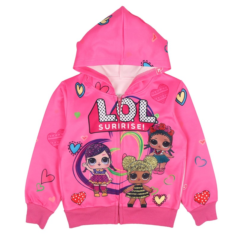 22019 Boys /& Girls Paw Patrol Doll Pocket Zip-Up Hoodie Jacket Sweatshirt ZG9