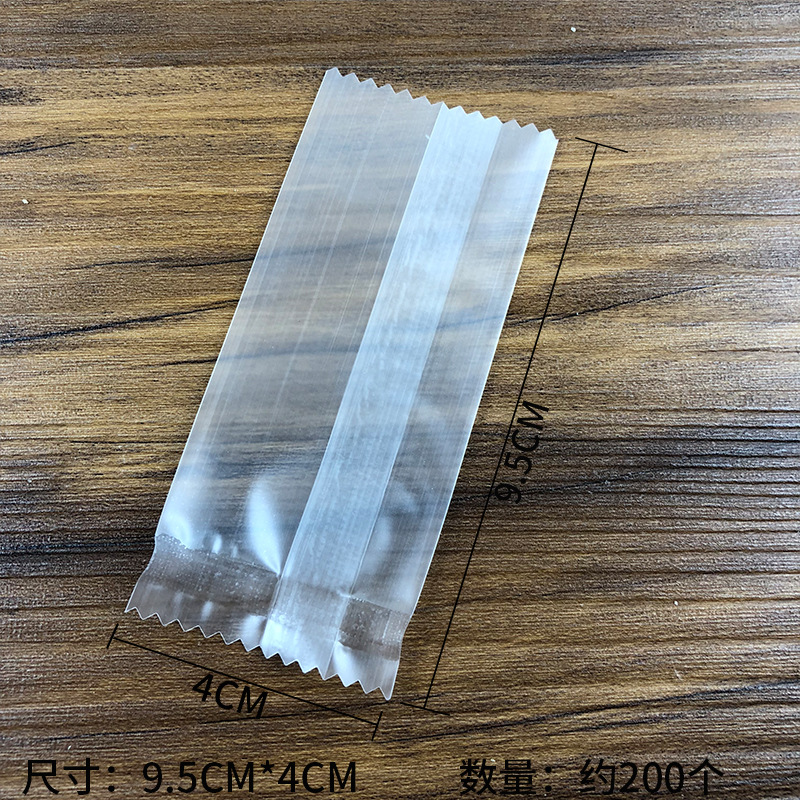 Engrosado hornear bolsa de embalaje de caramelo turrón hecho a mano bolsa de embalaje caramelo de papel bolsa de caramelo helado translúcido máquina sello bolsa