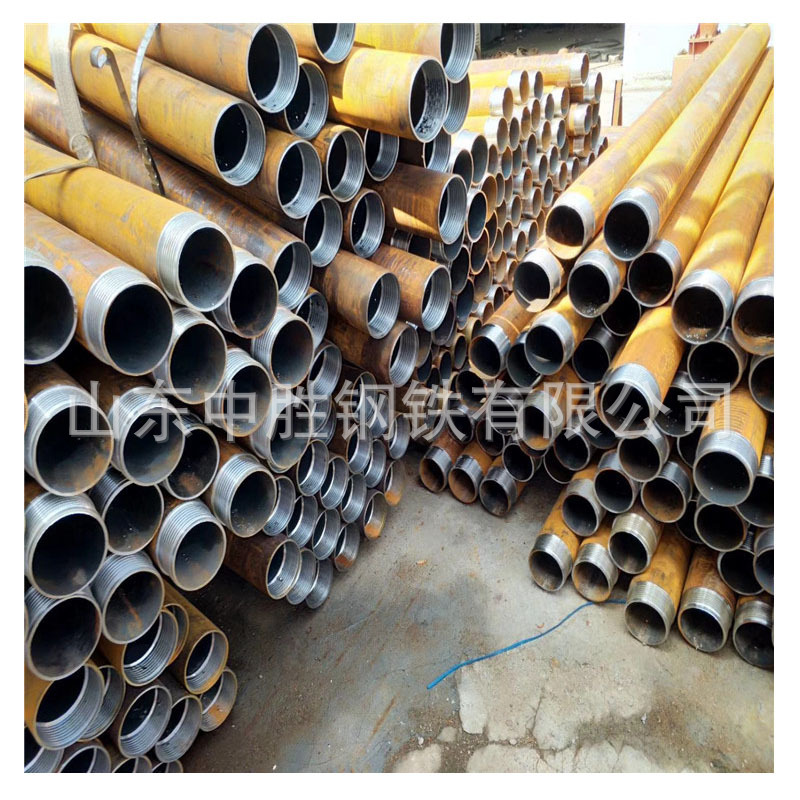 注浆钢花管 隧道路桥用钢花管 无缝钢管 车丝钻孔定尺 注浆无缝管