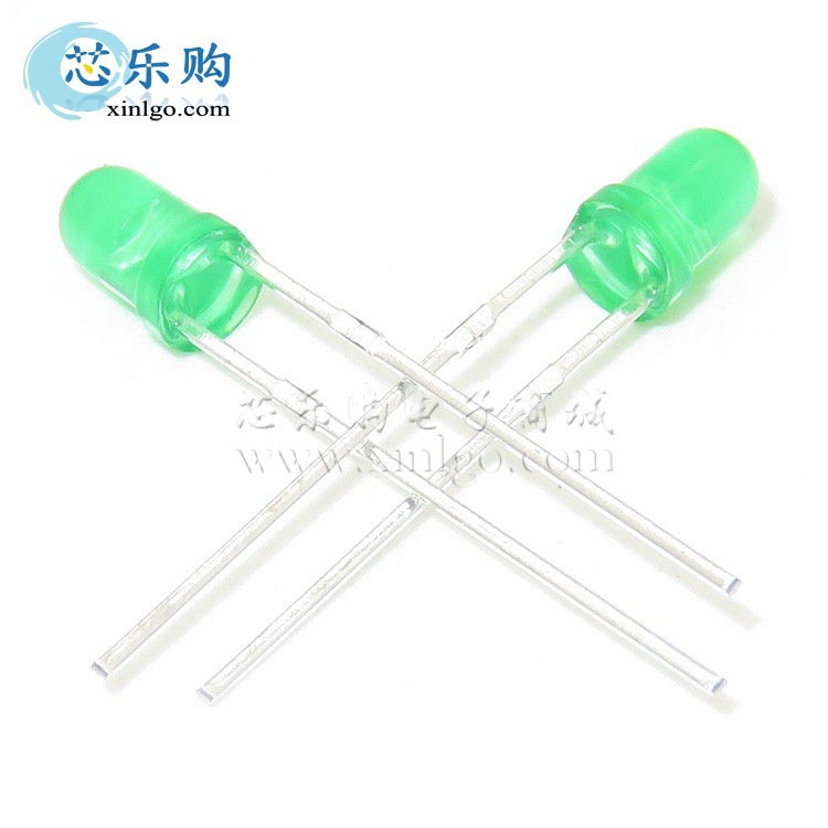 F3绿发绿 翠绿色 绿灯高亮 长脚 插件 3MM发光二极管 LED灯 