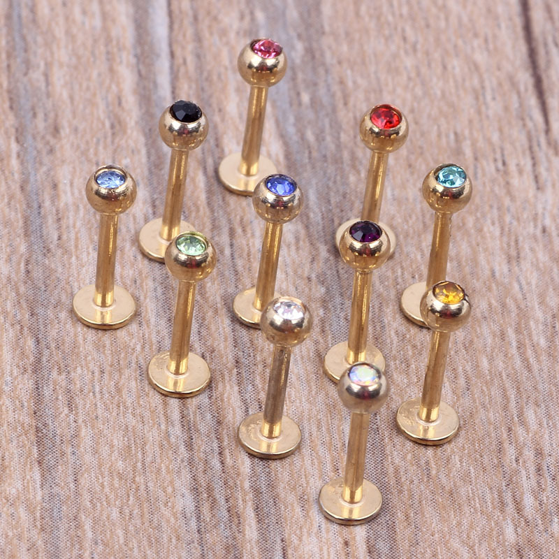 Pointed titanium steel lip stud product view