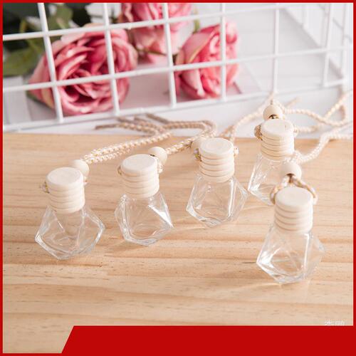 Car Perfume Bottle Pendant Diamond Bottle Glass Empty Bottle Perfume Bottle Factory Direct Sales Car Colorful Perfume Bottle Hot Selling