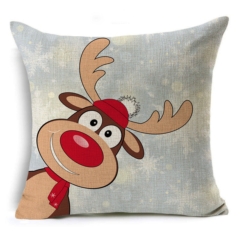 18'' Cushion Cover Pillow Case Christmas series linen pillow moose pillow cover