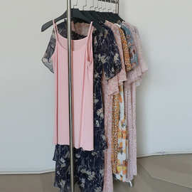 木瓜牛奶夏季新品女士韩版时尚中长款针织纯色连衣裙吊带背心裙潮