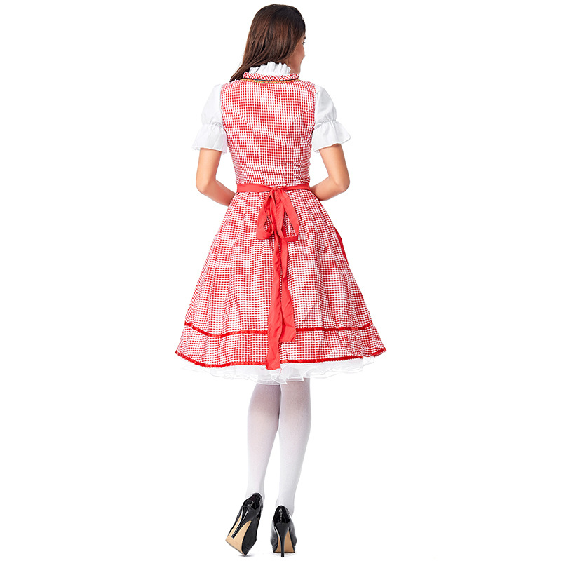 Red Plaid Maid Costume Set NSPIS81385