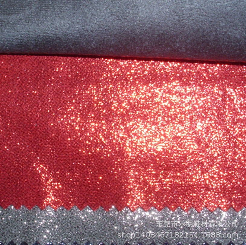 GB8069经编仿皮绒底烫金金小圆点满天星麂皮绒鞋材帽业布料