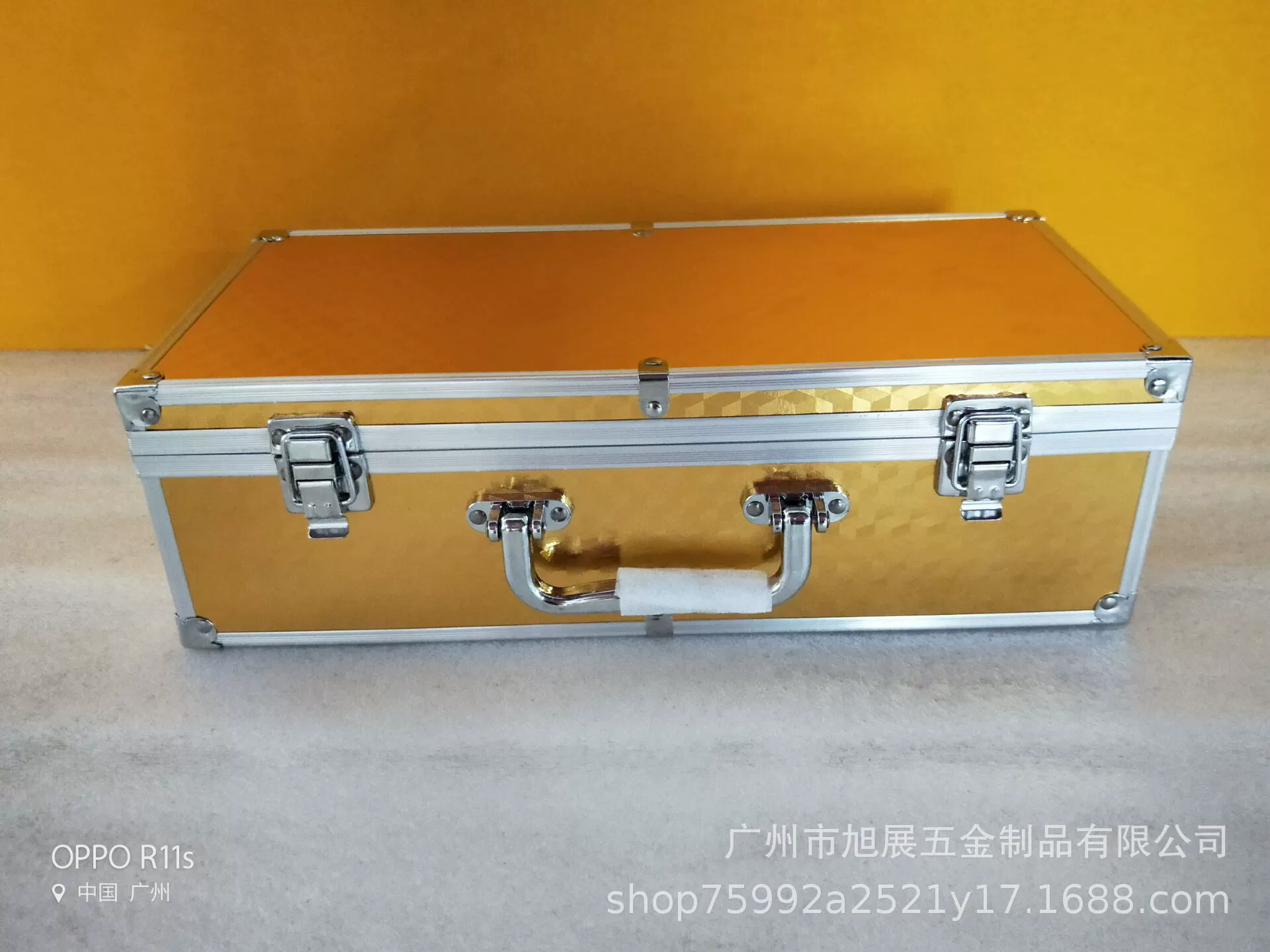 Золотая 10-луночная большая Алмазная алюминиевая коробка Портативная Алюминиевая коробка Заводская индивидуальная алюминиевая коробка