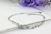 Hair band, fashionable silver bracelet, jewelry, diamond encrusted, simple and elegant design, 925 sample silver, wholesale, silver 925 sample