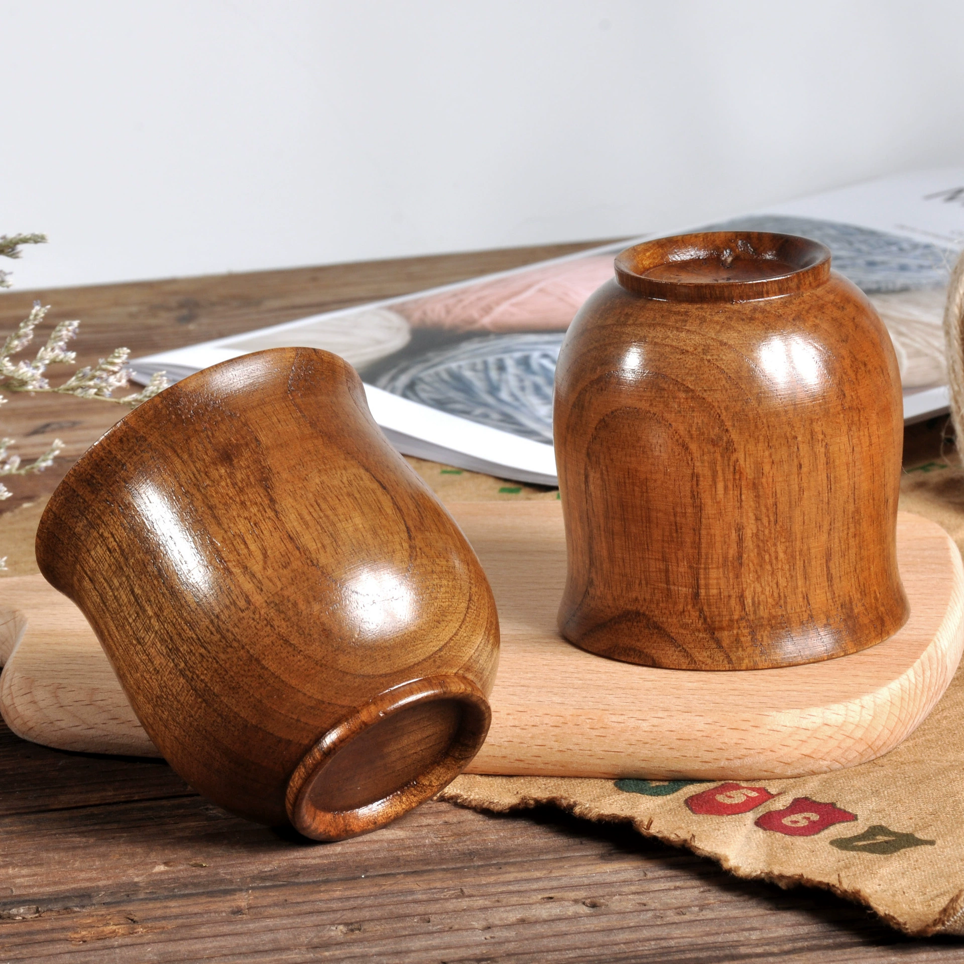 New product listing department stores natural simplicity big belly jujube wood cup three -color cup tea ceremony tea cup