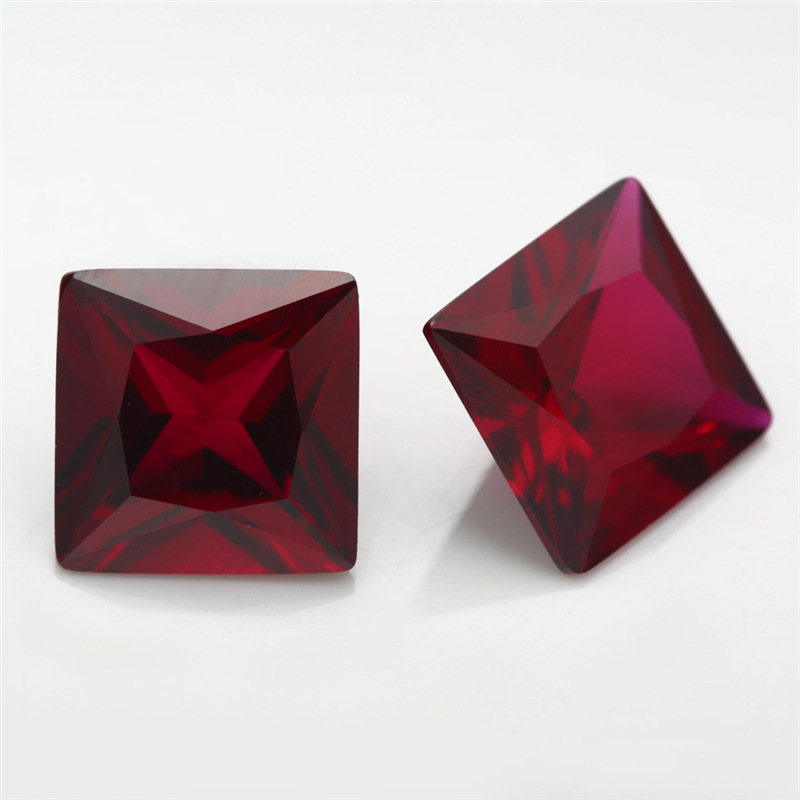 2x2~10x10mm 正方形8#红刚玉 人造合成刚玉 鸽血红宝石尖底裸石-阿里巴巴