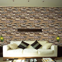 昆尚新款3D仿真岩石纹砖块客厅卧室背景墙纸装饰壁画SA-1007