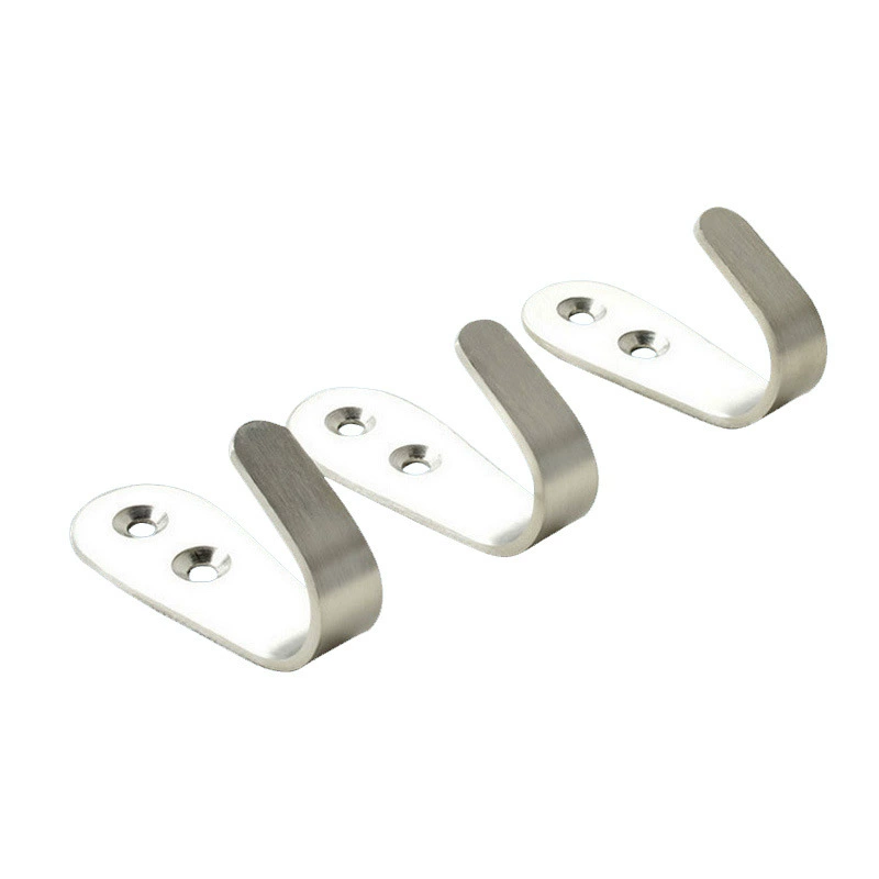 铭盛 Thickened stainless steel clothes hook, solid clothes hook, single hook, clothing store bathroom cabinet hook, durable wall-mounted