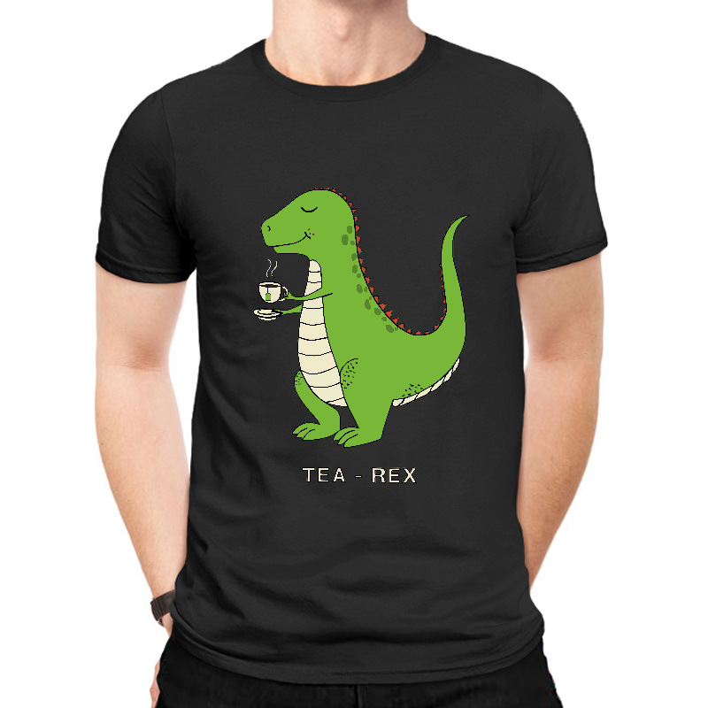 Camiseta de manga corta de dinosaurio animal divertido para hombre ropa deportiva informal NSSN1156