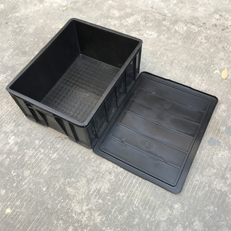 防静电塑料周转箱 可带盖塑胶工具箱480*355*170收纳箱胶框物流箱