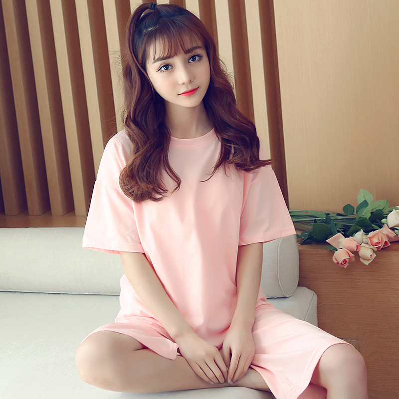 帮手主图-华信2018夏季新款短袖6535女士睡衣套装学生圆