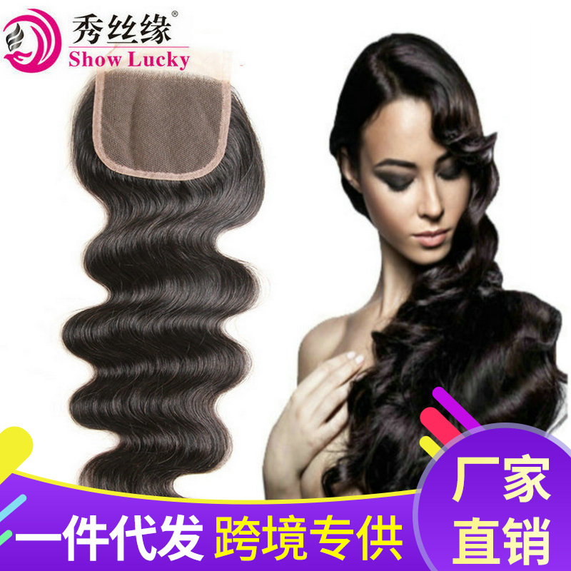 New 4*4 body wave lace closure lace acce...