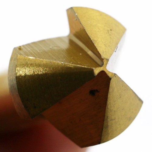 镀钛6PC金属倒角器 90°倒角刀90度三刃合金倒角钻直柄锪钻铣刀