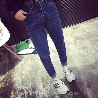 spring and autumn new pattern Europe and America Jeans Nine points Easy Cigarette pants student Pencil Pants 2021