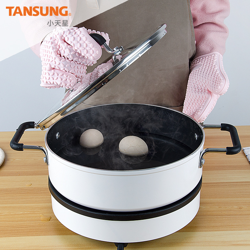 现货硅胶烘培工具 隔热硅胶手套 耐高温隔热烤箱微波炉手套批发