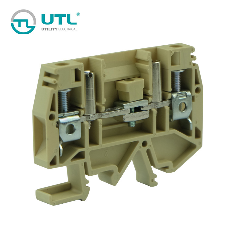 尤提乐JUT2-6S1试验型接线端子电流接线端子导轨式螺丝安装连接器