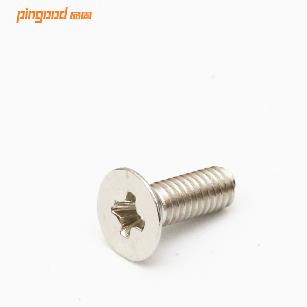 厂家订制201十字沉头不锈钢沉头机牙螺钉M6*10 GB819平头电子螺丝