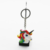 Cartoon keychain PVC, rainbow pendant from soft rubber, accessory with accessories, Amazon, unicorn