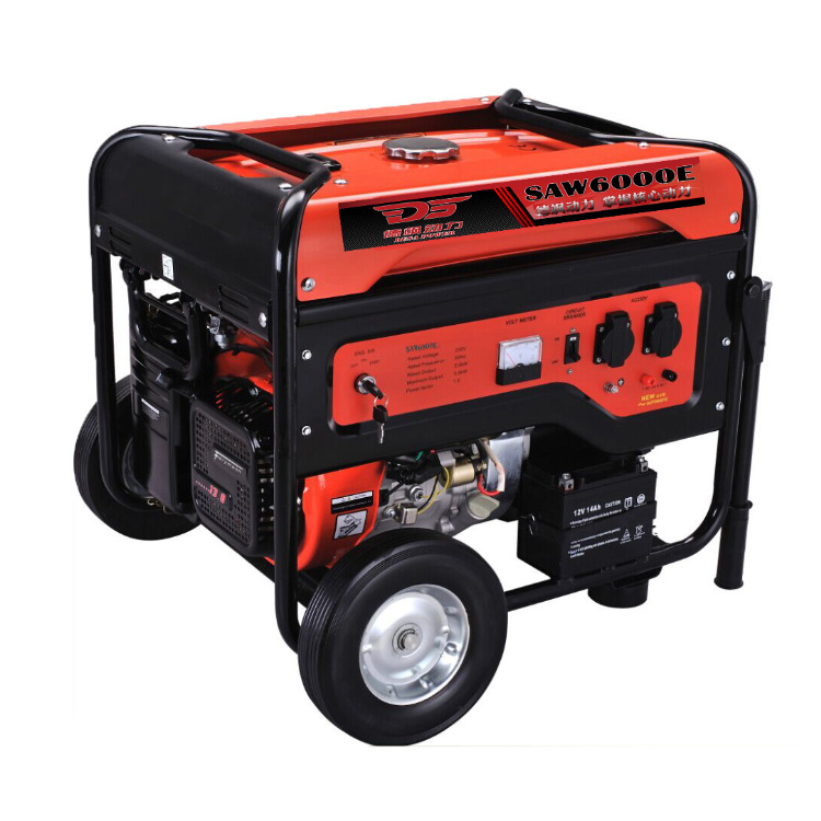 小型家用静音三相380v6kw汽油发电机电启动6千瓦家用备用