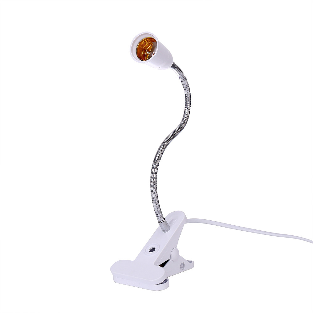 thumbnail image 1 of Enchufe de lámpara de escritorio con clip, adaptador de luz de escritorio, portalámparas con clip, enchufe de luz flexible E27, luz nocturna con cable, soporte de bombilla con abrazadera con, 1 of 5