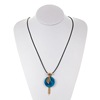 Necklace, acrylic pendant, sweater, accessory