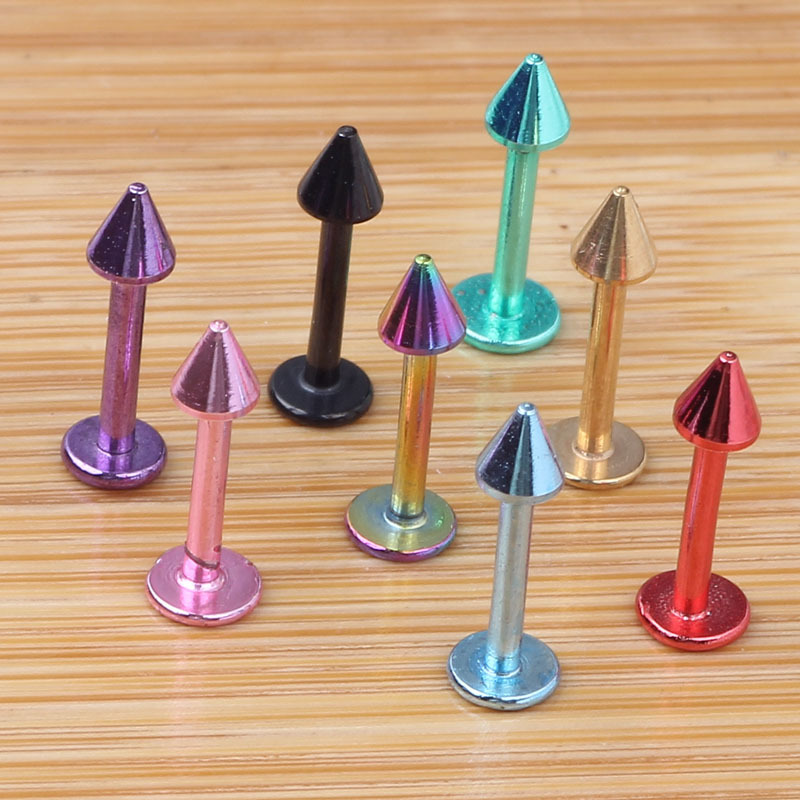 Labret piercing jewelry detail image