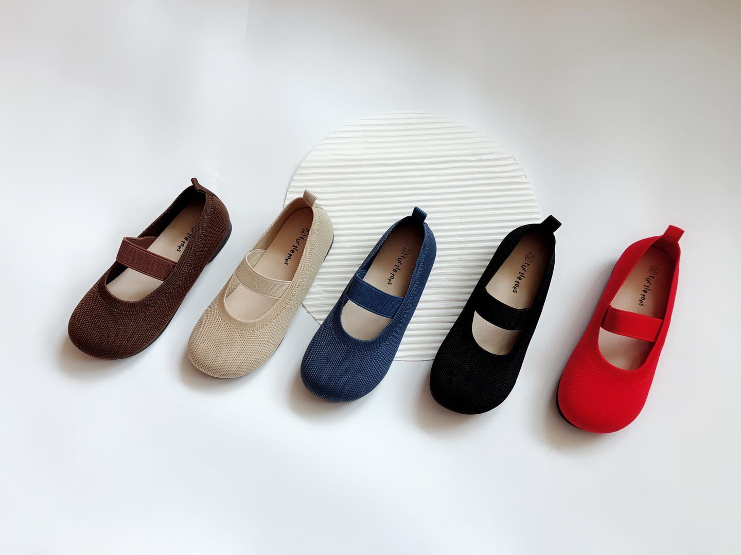 2019 new pattern children Round Dancing shoes kindergarten Elastic band knitting Single shoes